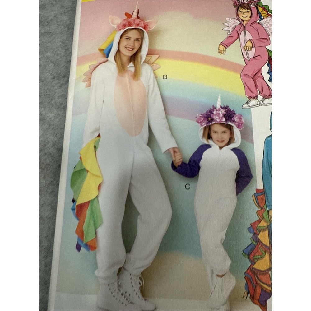 McCall's Sewing Pattern M7852‎ Costume Kids Unicorn Jumpsuit  3T 4 5 6 7 8 UNCUT